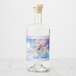 Trendy Holo Hete Luchtballon Eten & Bev Label Likeurfles Etiket