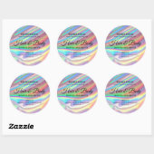 Trendy Holografisch Regenboog Beauty Cosmetica Lab Ronde Sticker (Vel)