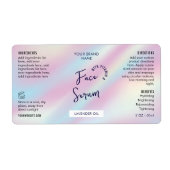 Trendy Holografisch Serum 2 OZ Fles met Pipet Labe Etiket (Voorkant)