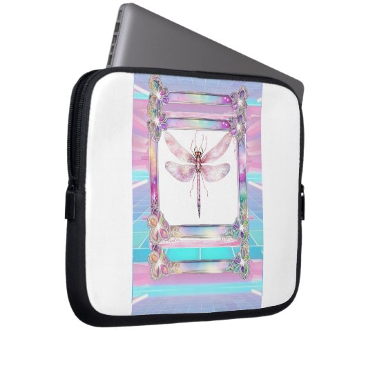 Trendy Holografische Dragonfly Electronics Bag Laptop Sleeve (Voorkant Rechts)