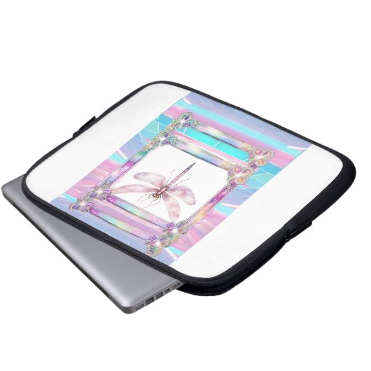 Trendy Holografische Dragonfly Electronics Bag Laptop Sleeve (Voorkant onderkant)