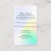 Trendy Holografische Gradiënt Verwijs een Vriend Aanbevelingskaartje (Achterkant)