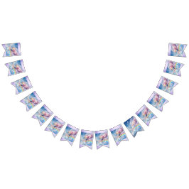 Trendy holografische hete luchtballon Bunting Bann Vlaggetjes