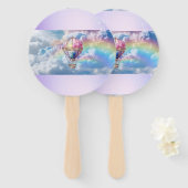 Trendy Holografische Hete Luchtballon Set van Fans Handwaaier (Voorkant en achterkant)