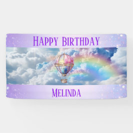 Trendy holografische heteluchtballonbanner spandoek