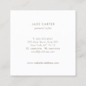 Trendy holografische iriserende make-up artiest vierkante visitekaartje (Achterkant)