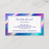 Trendy holografische iriserende schoonheid visitekaartje (Achterkant)