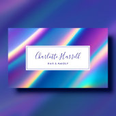 Trendy holografische iriserende schoonheid visitekaartje