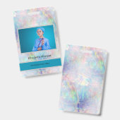 Trendy holografische opal werknemersfoto badge (Voor- en achterkant)