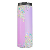 Trendy holografische pastelglitter thermosbeker (Achterkant)