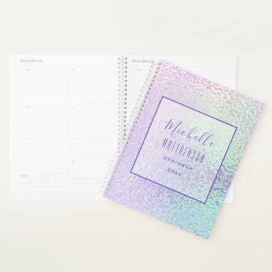 Trendy Holografische Professionele Chic Business 2 Planner (Display)