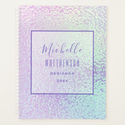 Trendy Holografische Professionele Chic Business 2 Planner (Voorkant)