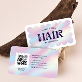 Trendy Holografische QR Code Haarstylist Haarsalon Visitekaartje