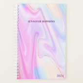 Trendy Holografische Waterverf Wekelijks Persoonli Planner (Voorkant)