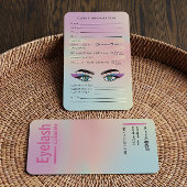 Trendy Hologram Client Lash Kaart Wimper Extension Visitekaartje