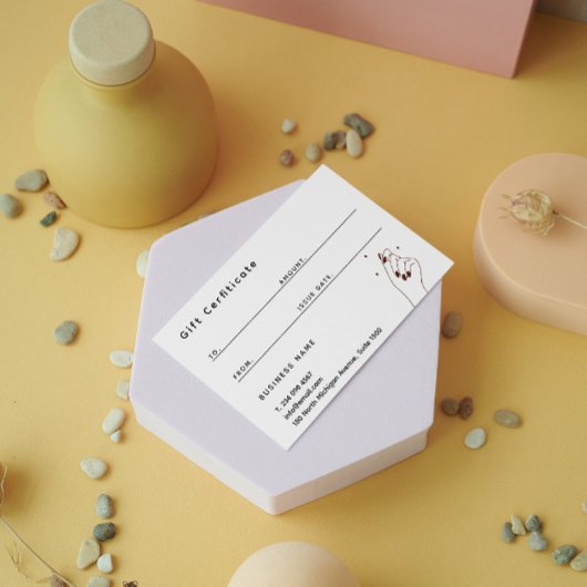 Trendy Hologram Esthetisch Certificaat Cadeau Kaar Visitekaartje