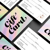 Trendy Hologram Esthetisch Certificaat Cadeau Kaar Visitekaartje