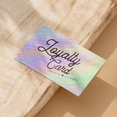 Trendy Hologram Esthetisch Script Lettertype Klantenkaartje