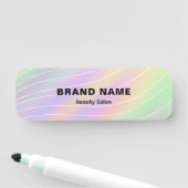 Trendy hologram Esthetische vrouwelijke stijl Naamplaatje (In situ)