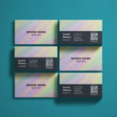 Trendy hologram Esthetische vrouwelijke stijl Visitekaartje