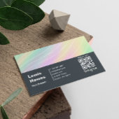 Trendy hologram Esthetische vrouwelijke stijl Visitekaartje