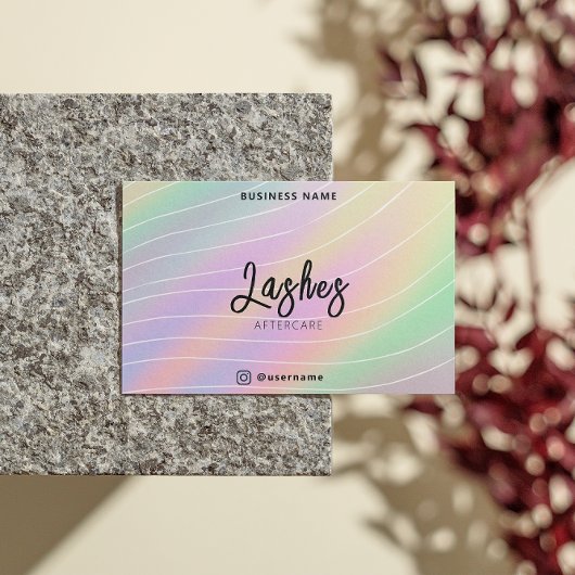 Trendy Hologram Lash Client na zorginstructie Visitekaartje
