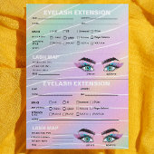 Trendy Hologram Lash Client Record Kaart