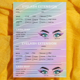 Trendy Hologram Lash Client Record Kaart