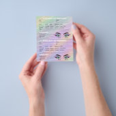 Trendy Hologram Lash Client Record Kaart (Hand)