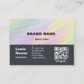 Trendy Hologram Lash Client Record Kaart Visitekaartje (Achterkant)