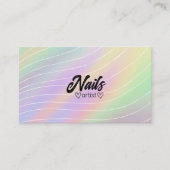 Trendy Hologram Logo Esthetisch Esthetisch Visitekaartje (Voorkant)