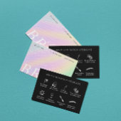 Trendy hologram na zorg wenkbrauwinstructie visitekaartje