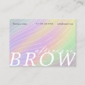 Trendy hologram na zorg wenkbrauwinstructie visitekaartje (Voorkant)