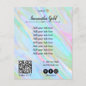 Trendy Hologram Prijslijst Bedrijfsdiensten Flyer (Voorkant)