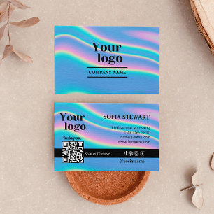 Trendy hologram scan om Instagram te verbinden Visitekaartje