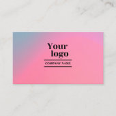 Trendy hologram scan om sociale media pictogrammen visitekaartje (Voorkant)