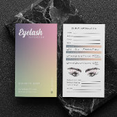 Trendy Hologram Wimper Extensies Client Lash Kaart Visitekaartje