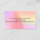 Trendy Holographic Glitter Drift Professional Visitekaartje (Achterkant)