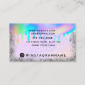 Trendy Holographic Glitter Visitekaartje (Achterkant)