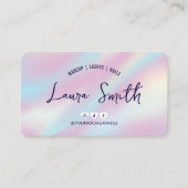 Trendy Holographic Haarstylist Nails Schoonheidssa Klantenkaartje (Voorkant)