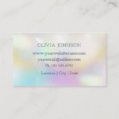 Trendy Holographic Opal Stone Visitekaartje (Achterkant)