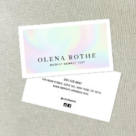 Trendy Holographic Professional Calling Card Contactkaartje
