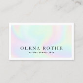 Trendy Holographic Professional Calling Card Contactkaartje (Voorkant)