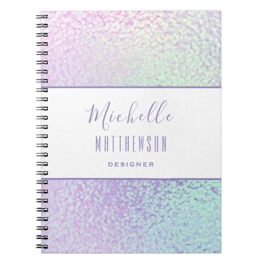 Trendy Holographic Professional Chic Business Notitieboek (Voorkant)