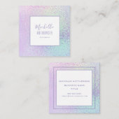 Trendy Holographic Professional Chic Vierkante Visitekaartje (Voorkant / Achterkant)