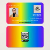 Trendy Holographic Rainbow Visitekaartje Afgerond (Voorkant /achterkant)