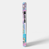 Trendy Holographic Roze Dragonfly iPhone 15 Hoesje (Achterkant / Links)