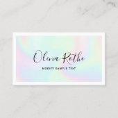 Trendy Holographic Signature Professional Contactkaartje (Voorkant)