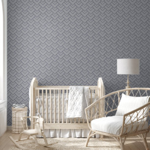 Trendy Home Decor Navy Blauw grijs geometrisch pat Behang