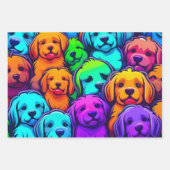Trendy hond Patroon voor Pet Lovers Inpakpapier Vel (Voorkant 3)